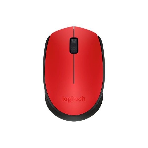 Logitech m171 ratón inalámbrico 1000 dpi neg/rojo