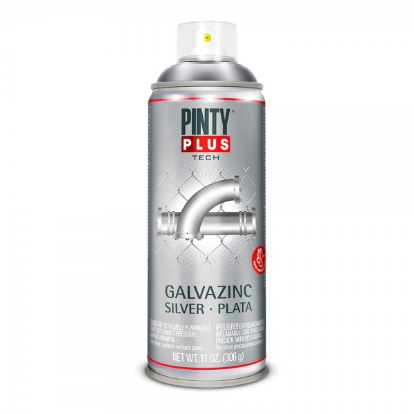 Spray galvanizado en frío plata pintyplus tech (pack 2 unidades)