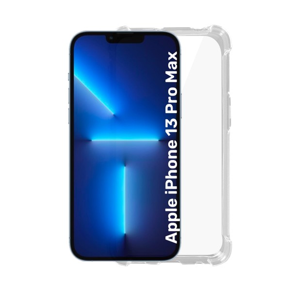 Jc funda de silicona transparente para apple iphone 13 pro max con bordes reforzados