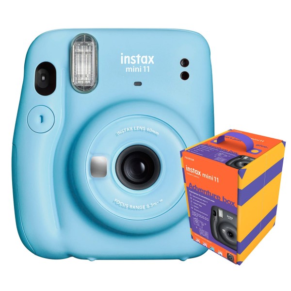 Fujifilm instax mini 11 azul (sky blue) adventure box