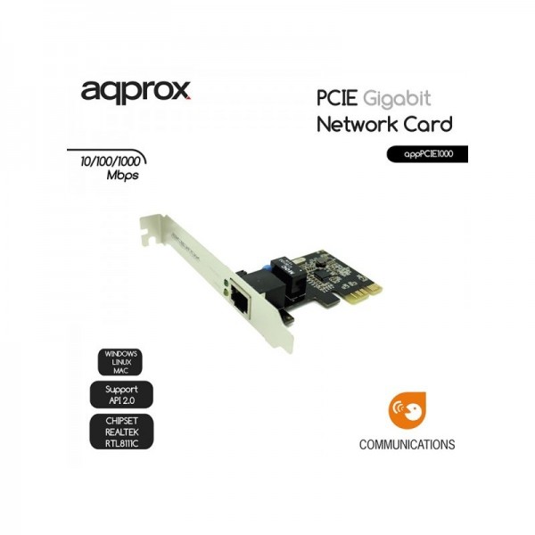 Approx apppcie1000 tarjeta red gigabit pci-e lp Approx apppcie1000 tarjeta red gigabit pci-e lp