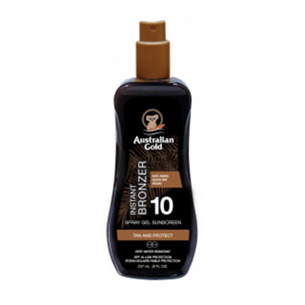 Australian gold instant bronzer spray gel spf10 237ml vaporizador