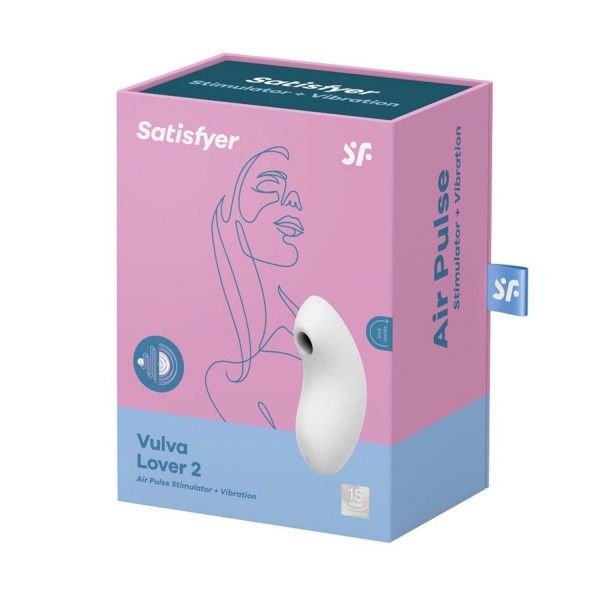 Satisfyer vulva lover 2 vibrador y estimulador de aire blanco 1un