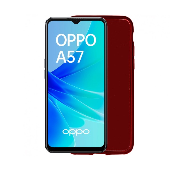 Jc funda trasera silicona en rojo / oppo a57