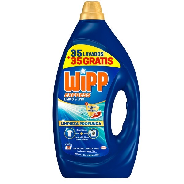 Wipp Express detergente Limpieza Profunda limpio y liso 35+35L