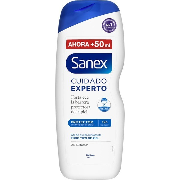 Sanex gel de ducha cuidado experto 550ml + 50 ml
