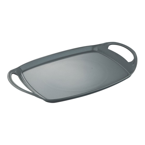 Asador aluminio forjado inducción earth grey 36,9 x 24,6 cm