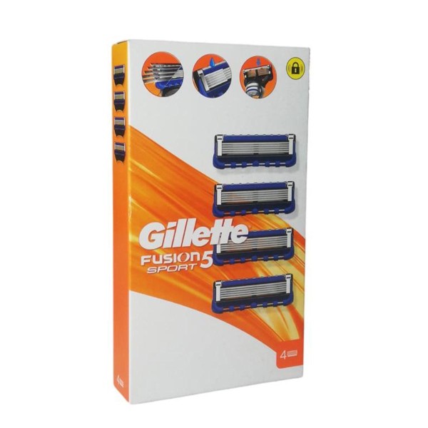 Gillette fusion sport 5 recambio cuchillas pack 4un
