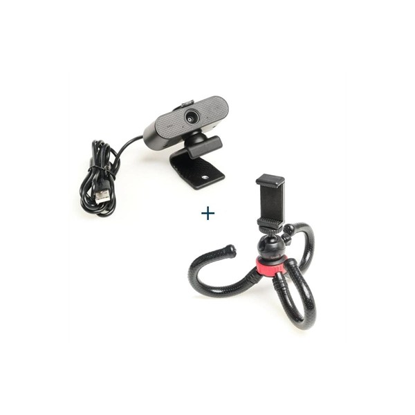 Iggual kit webcam quick view + mini trípode mt360