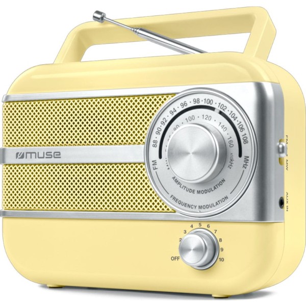 Muse m-056 sc amarillo vintage / radio portátil